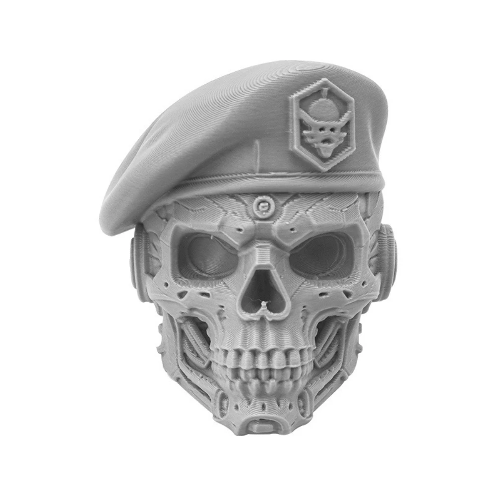 Creative Desktop Cyberpunk Decorative Figurehead Plastic Beret Tactical Skull Bust Skull Home Office Ornaments Festival Decor