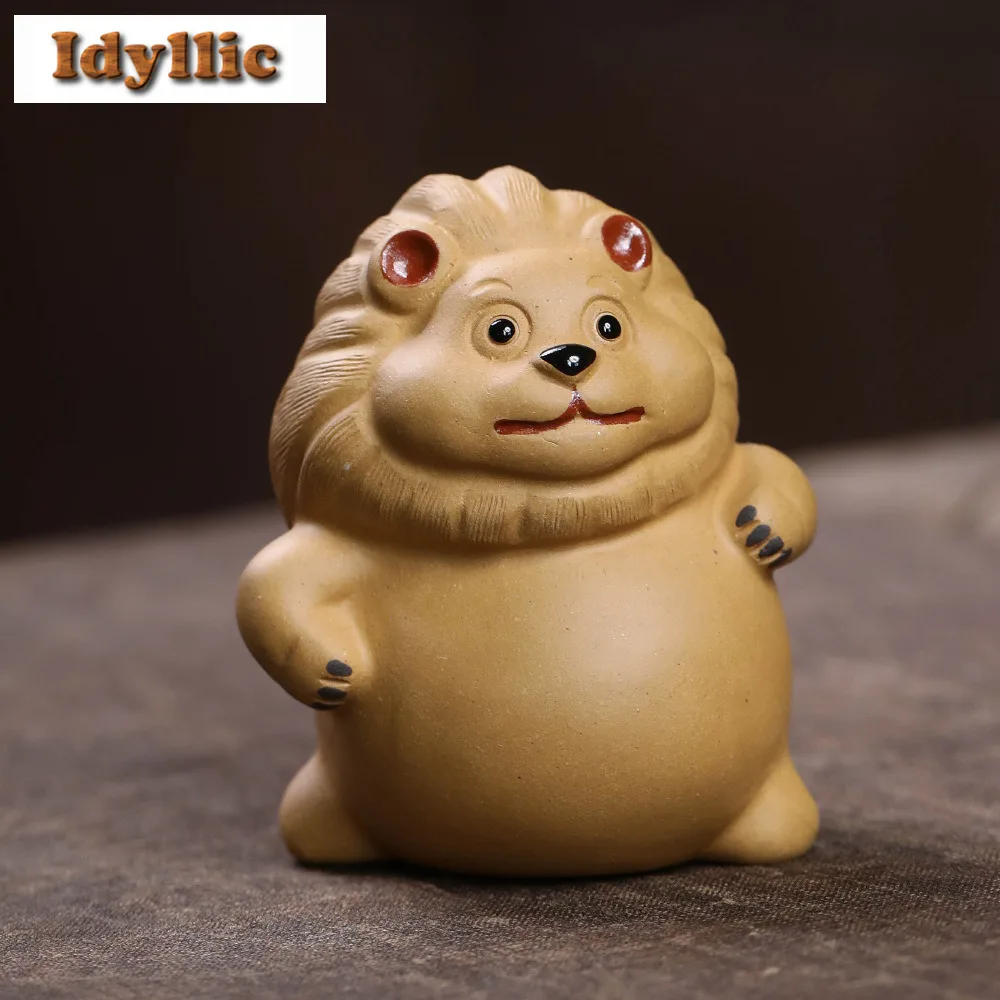 

Lion Wealth-attracting Zisha Tea Pet Luxury Fish Tank Landscaping Tea Figurine Play Toys Tea Statue Ornaments Accessories Craft