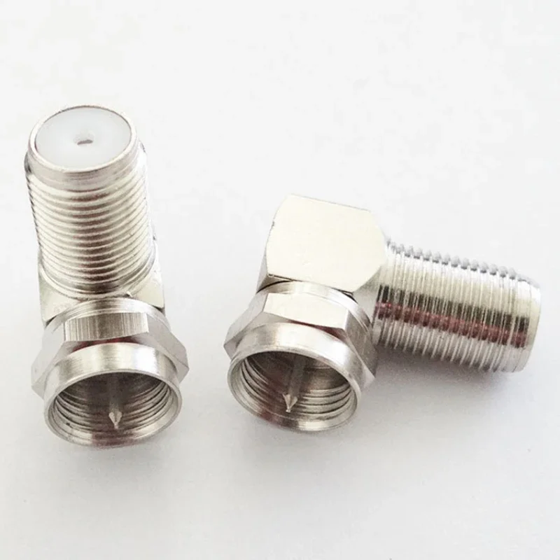 

10pcs Right angle F-head F-head male to female head high-definition TV set-top box connector