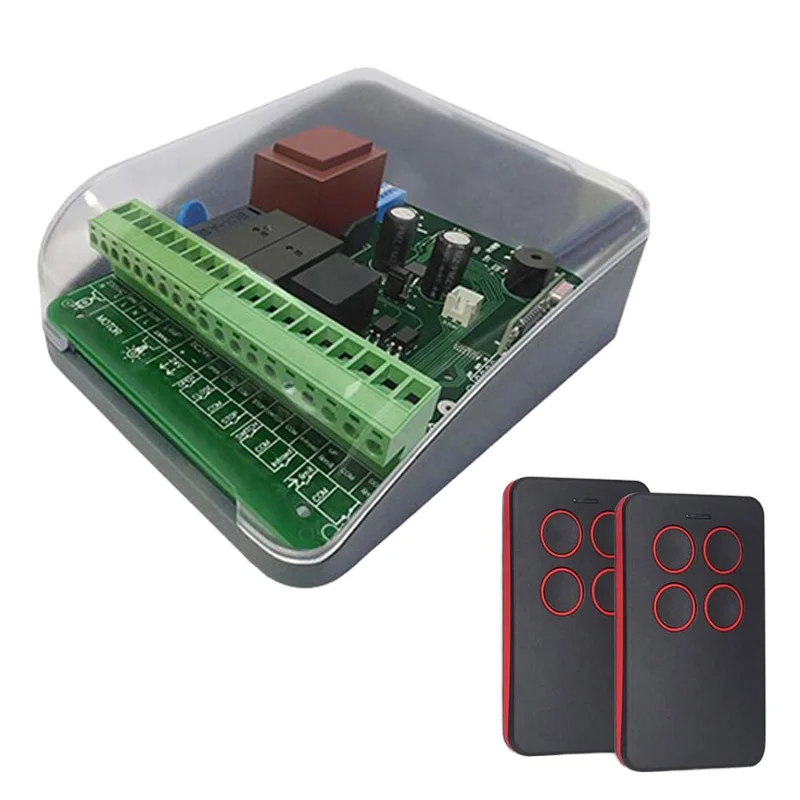 Controlador de abridor de puerta de garaje inalámbrico automático, Motor Tubular con código rodante de 433,92 MHz y Material metálico