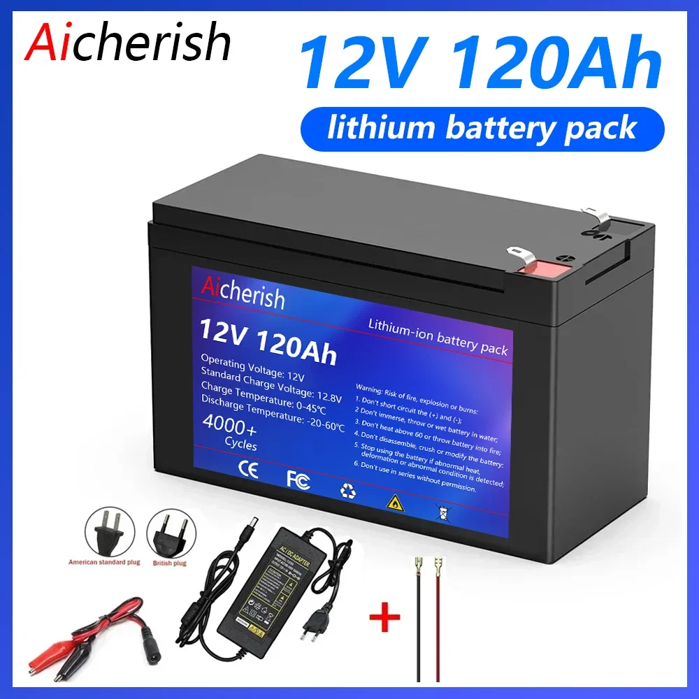 

New 12V 120Ah Lithium Ion Battery Pack,for Solar Energy Electric Vehicle Replacement Rechargeable Li-ion Battery