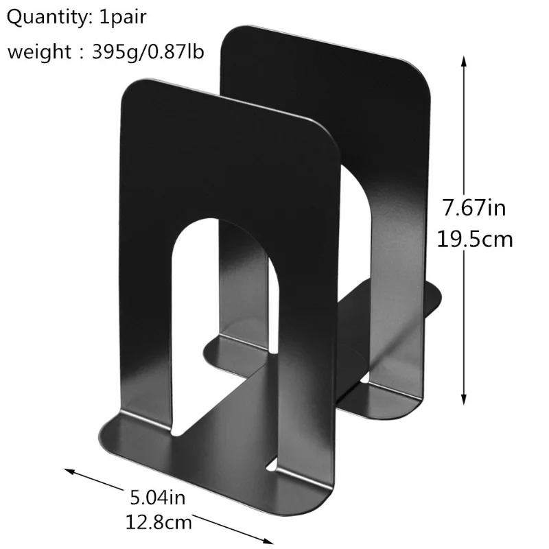 bookends preto em forma de l organizador de mesa titular do livro de desktop escola acessorios de escritorio papelaria 01