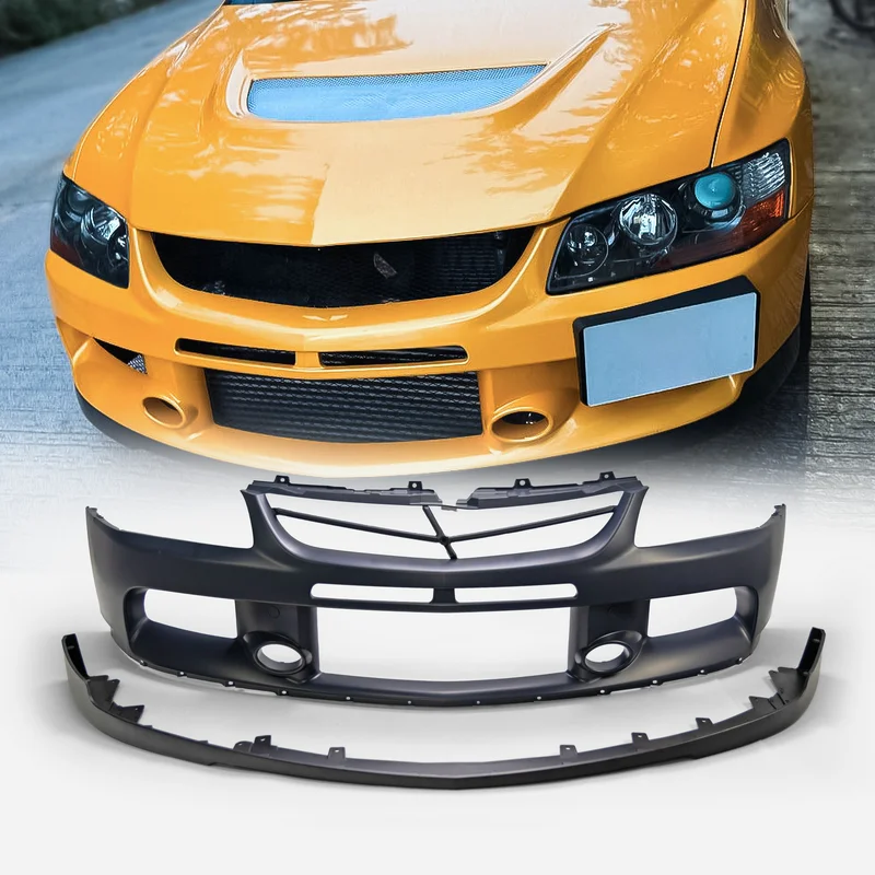 

For Evolution EVO 9 OE Type Front Bumper w/Front Lip (Mitsubishi Lancer) - High-Performance JDM Racing Car Front Bumper Kit