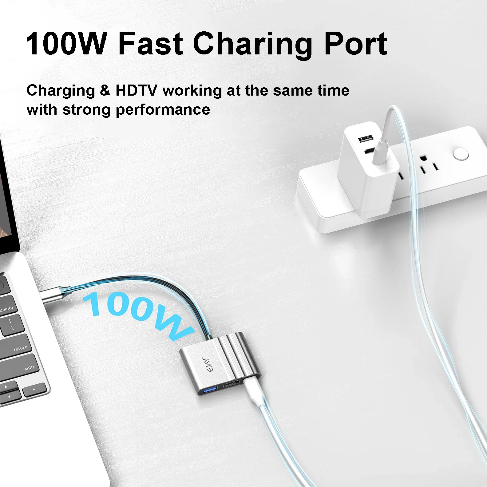 JEAY Video Capture Card USB C HDMI Adapter 4K HDMI to USB-C HUB for Pc Laptop MacBook Accessories Live Stream Record Meeting ﻿