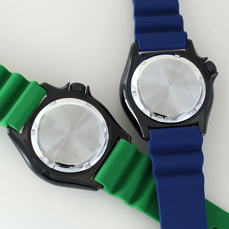 يناسب حافظة حركة NH35/34 مع حافظة مقاومة للماء موديل Seiko المعدلة من زجاج الياقوت المقاوم للصدأ بطول 100 متر #5