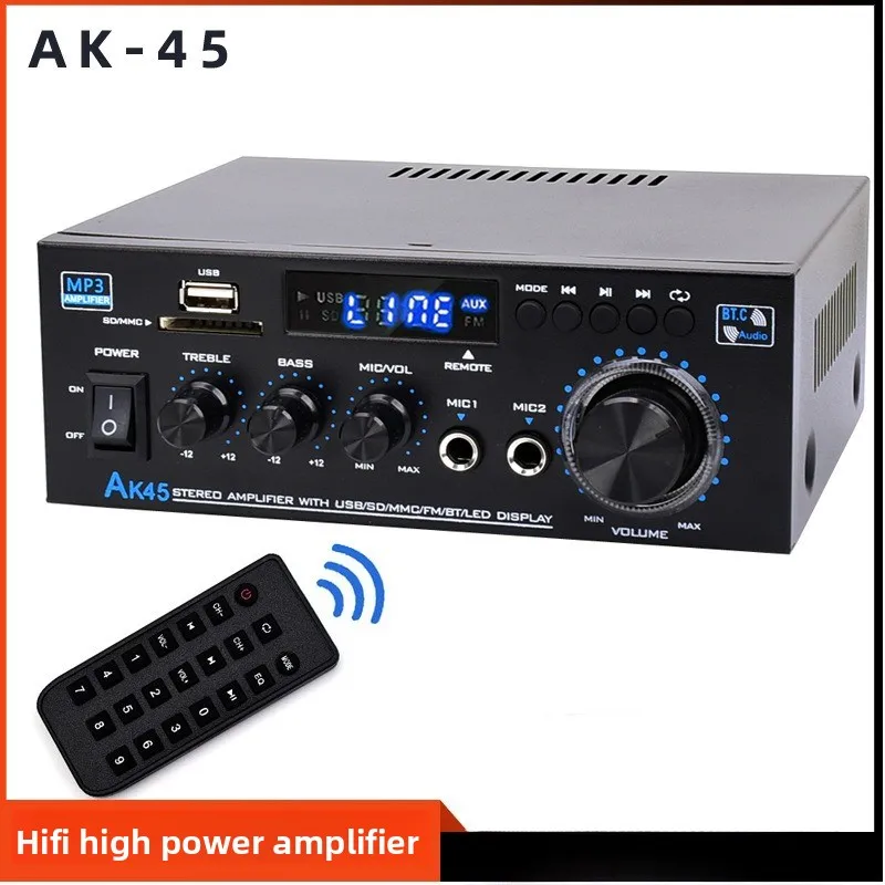 

Новый цифровой Bluetooth AK45 усилитель мощности для автомобиля и дома 2,0-канальный аудиоусилитель мощности плеер HiFi