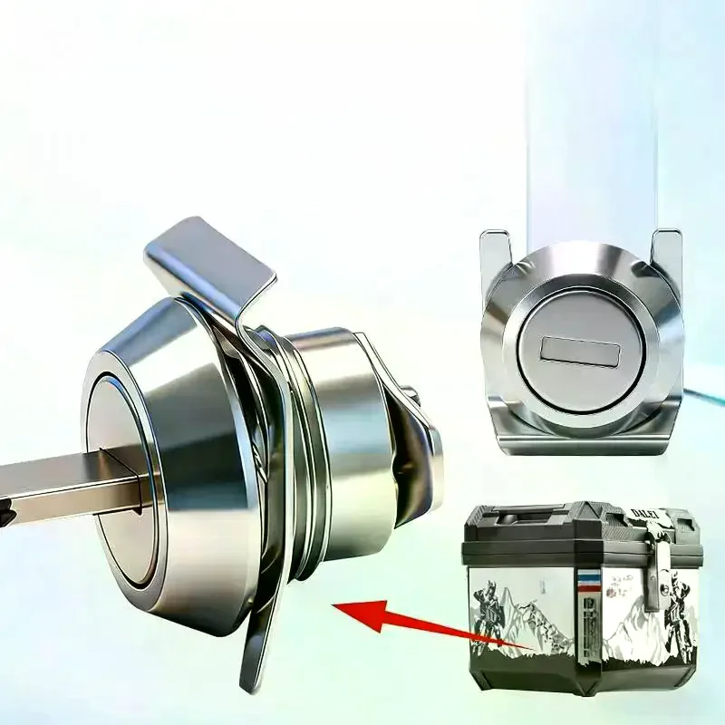 Heavy Duty Motorcycle Top Box Lock Core Kit with Keys for 25L 50L 90L 100L Luggage Carrier Waterproof Security