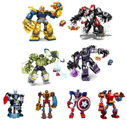 Superhero James Rhodes War Machine Hulkbuster Figure Blocks Construction Action Building Bricks Toys For Children