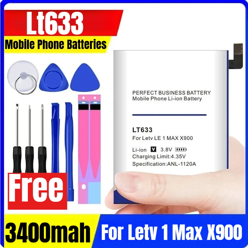 

3.8V 3400mah Lt633 Mobile Phone Batteries for Letv 1 Max X900