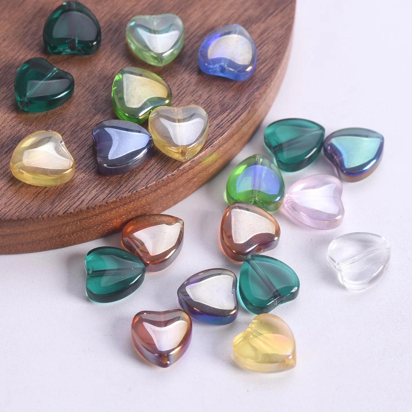 

20 шт., бусины в форме сердца, 10 мм