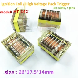 10Pcs EEL16 High Voltage Package HT-212342 Ignition Coil Six-slot 7-pin Boost Pulse Trigger Coil