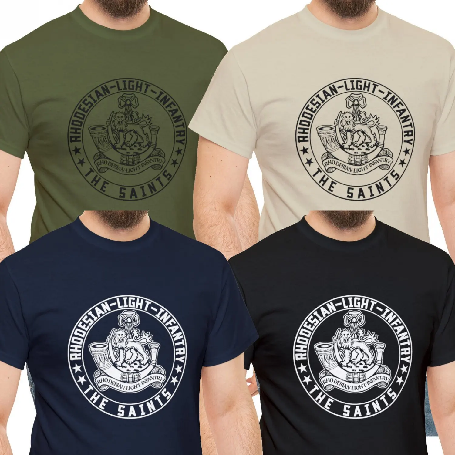 

RLI Commando Rhodesian Light Infantry Men T-Shirt Short Sleeve Casual 100% Cotton Shirt
