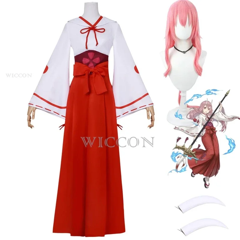 

Anime That Time I Got Reincarnated As A Slime Shuna Cosplay Costume Wig Headwear Japanese Kimono Woman Sexy Halloween Suit