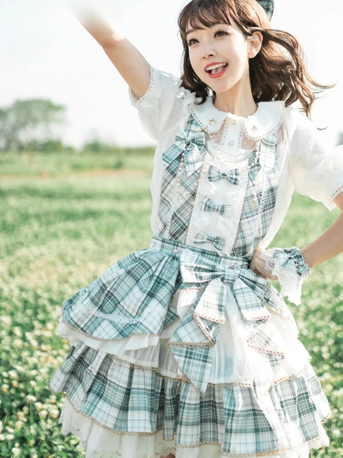 Sweet Elegant Cute Series Plaid Short Srrap Skirt for Women 2025 Spring Hot Daily Commute Ladies Sleeveless Sling Skirts Lolita
