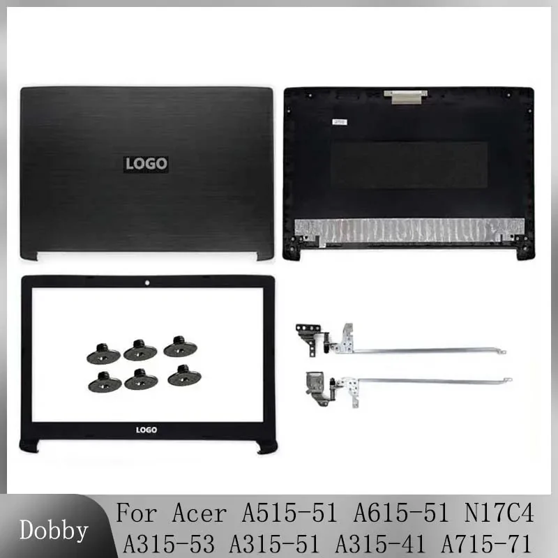 

New Original For Acer A515-51 A615-51 N17C4 A315-53 A315-51 A315-41 Laptop LCD Back Cover Front Bezel LCD Hinges Top Black Case