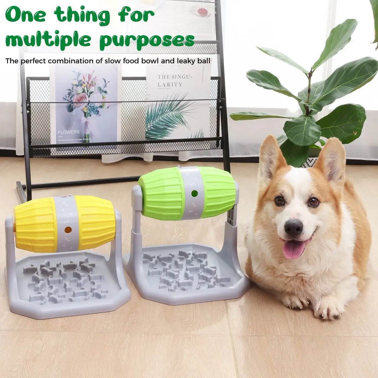 

New Pet Toys Leak-Proof Ball Feeder to Relieve Boredom Slow Feeding Bowl Train Dogs to Prevent Choking Weight Loss Pet Bowl
