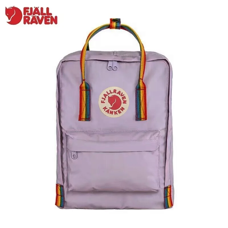 Sac à dos Fjallraven Kanken Rainbow, tendance 2026, pour étudiants, imperméable, pour hommes et femmes, sac de voyage, taille 16L
