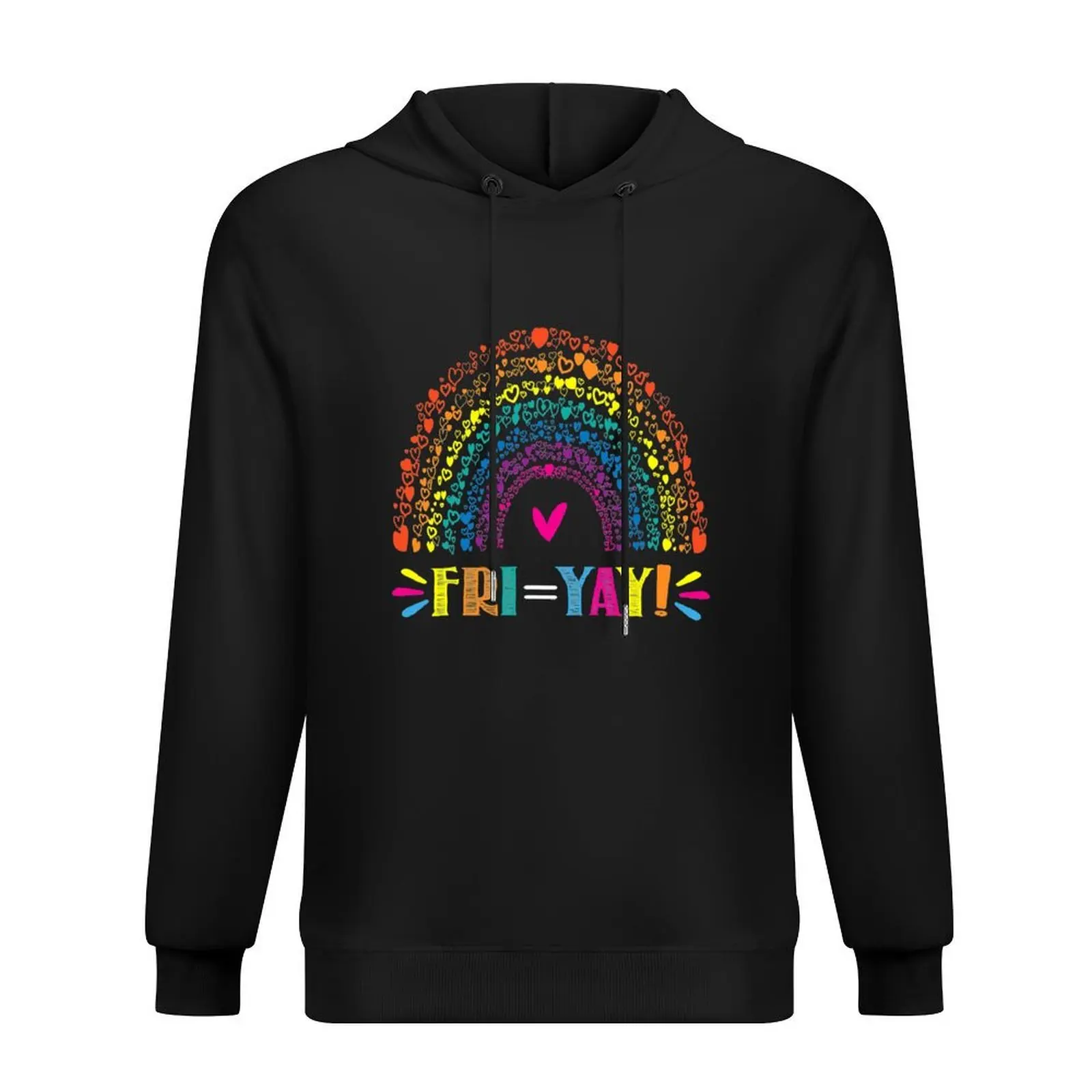 

Fri-Yay! Happy Friday Lover Funny Teacher TGIF Friyay School Hoodie men wear mens clothing anime clothes man hoodie