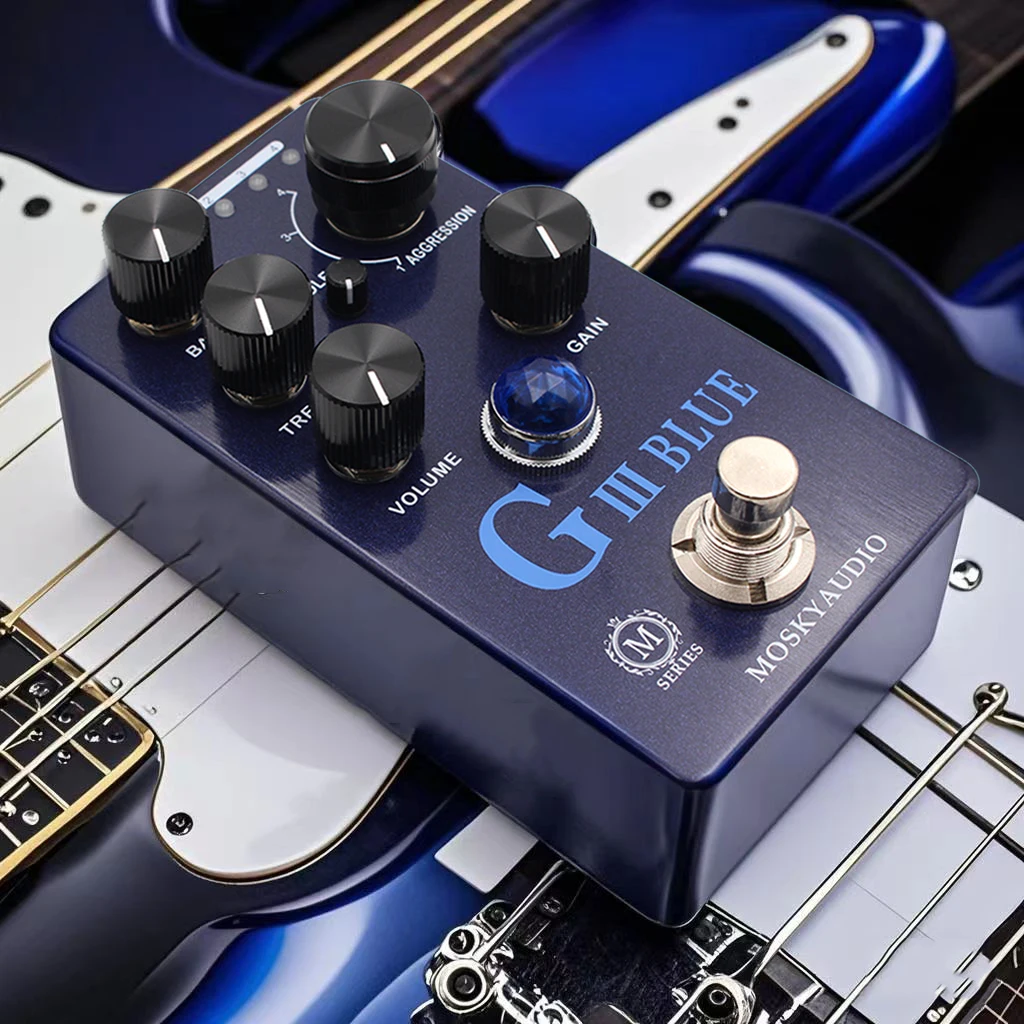 

G III BLUE Overdrive четыре модели True Bypass MOSKY предусилитель/Overdrive/Distortion гитара бас-педаль эффектов электрогитара