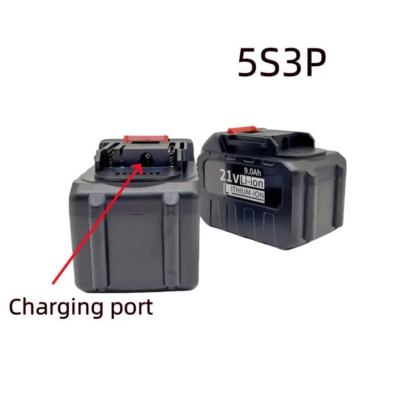 21V 9.0Ah high-power and high current rechargeable lithium battery, charger, suitable for Makita 21V series electric tools