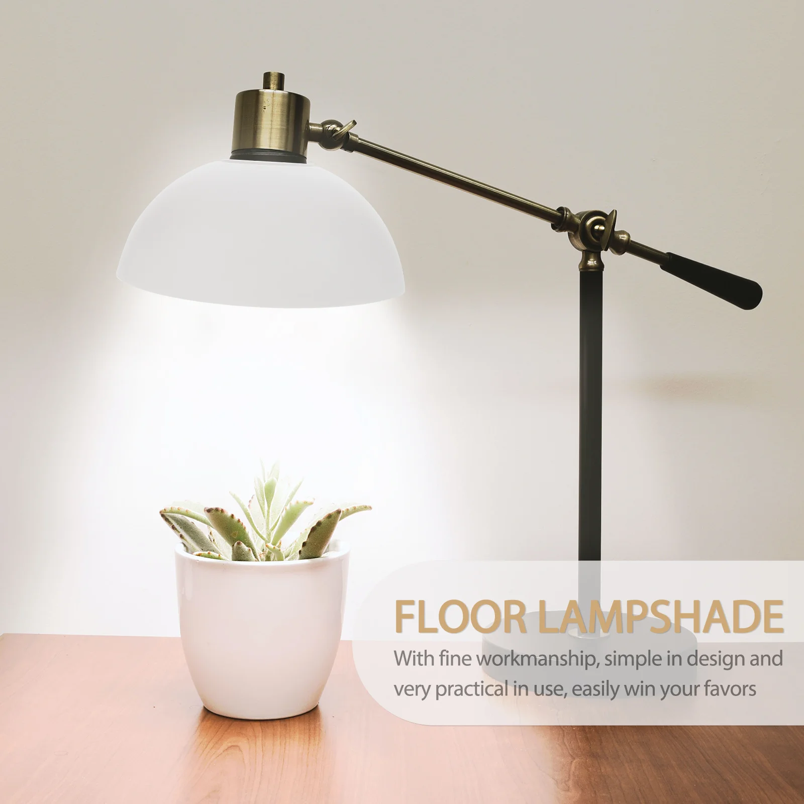 

4Pcs Plastic Lampshade Set Inclined Bowl Cover Sturdy Replacement for Floor Lamp Bedroom Living Room Lamp