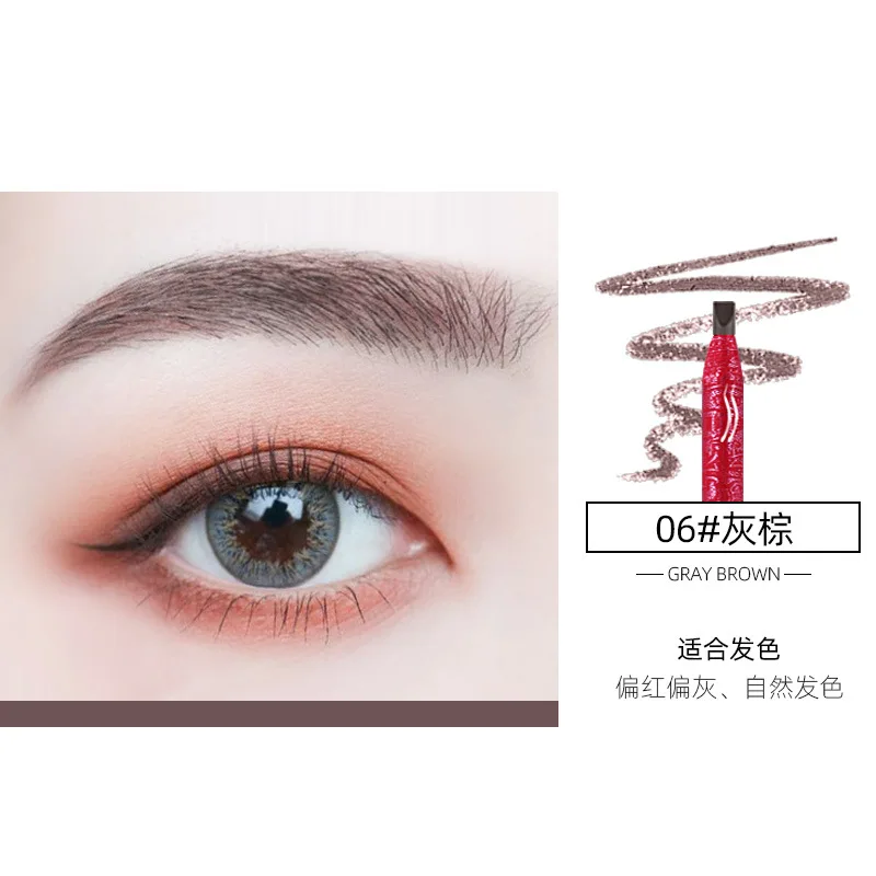 Lápiz de cejas para tatuaje, maquillaje de estilo chino, resistente al agua, potenciadores de tinte, cosméticos profesionales de larga duración