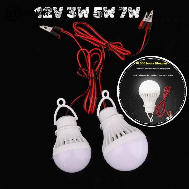 

Led Bulb With 1.2m Clip Line 7w 3w 5w Daylight White Outdoor Tent Lamp 12V Milky Pc Cover Not Dimmable Bulbs Decorative Replace