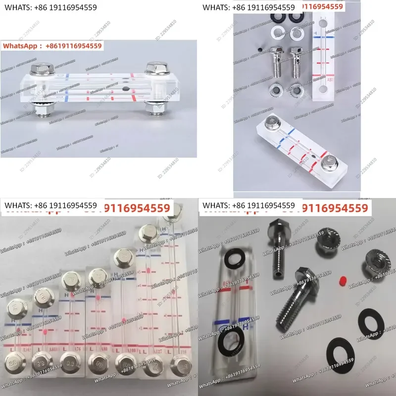 Plexiglass Window Water Tank Oil Level Gauge Oil Mirror Water Level Dipstick for A80 108x26x15mm Hole Distance 80mm