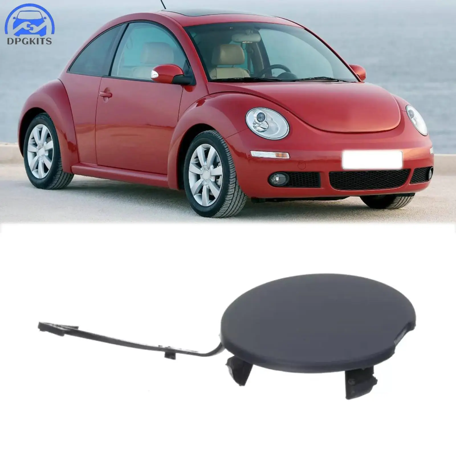 DPGKITS 1PC Front Bumper Tow Hook Cover Cap For Volkswagen Beetle 2006-2010 Part Number 1C0807241C Car Accessories Dropshipping