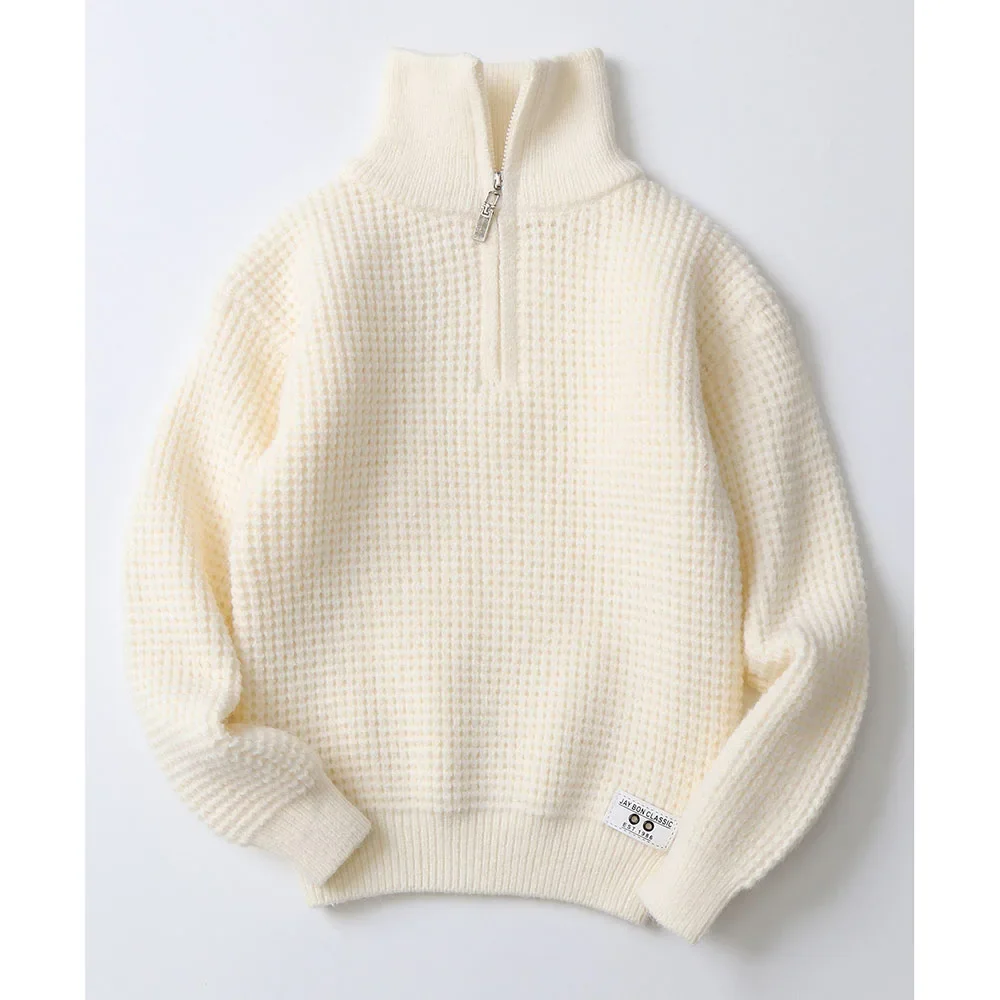 NEW Autumn Childrens Clothes Turtleneck Boys Sweaters Warm Cashmere Kid Knit Pullover Cotton Knitwear Outwear Teenagers Top