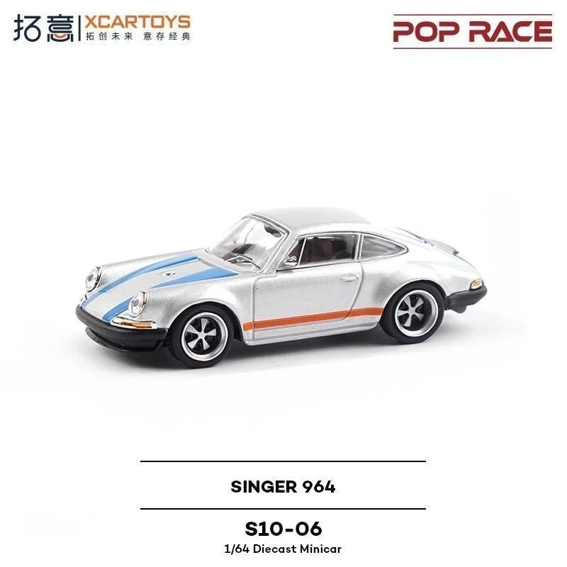 

Xcartoys POPRACE Alloy 1：64 Porsche 964 Supercar Blue Racing Model Collection Display Exquisite upgrade gift for friends