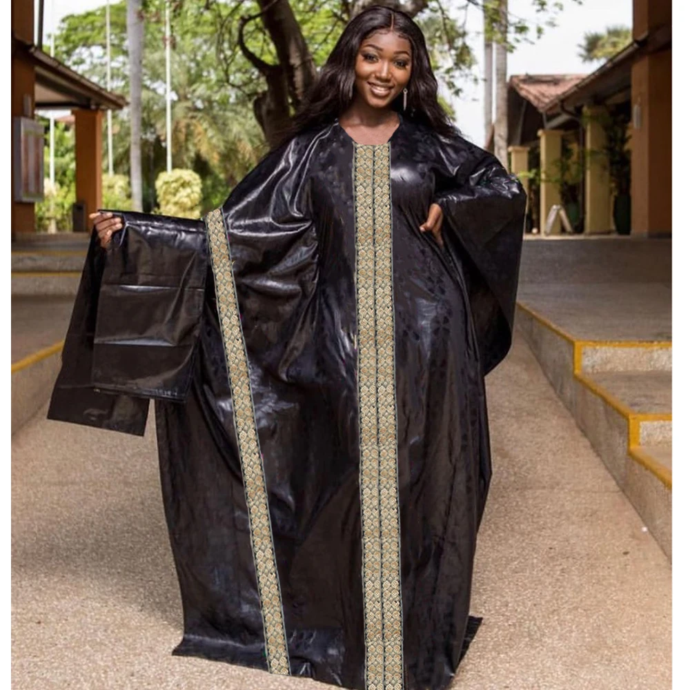 2024 High Quality African Dashiki Big Size Bazin Dress Clothing Nigeria Original Basin Riche Clothes For Women Wedding Robe