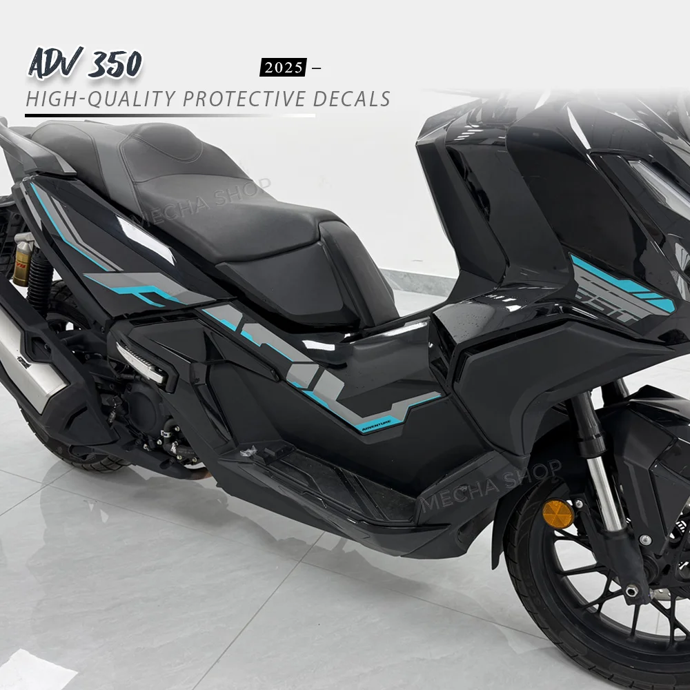 

For ADV350 ADV 350 2025 2026 2022-2024 Motorcycle Fairing Sticker Decal Kit Protection Glossy Silver Sticker