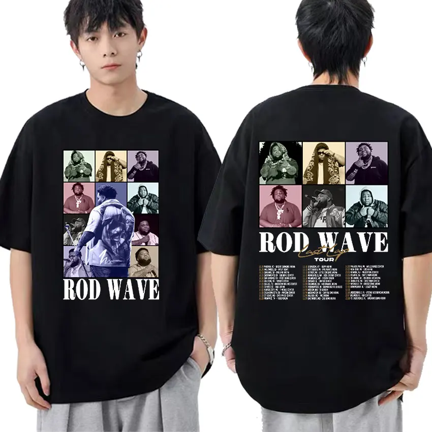 Rod Wave Last Lap Tour 2024 Graphic T Shirt Men Women Retro Harajuku Fashion T-shirt 100% Cotton Oversized Tees Hip Hop Clothing