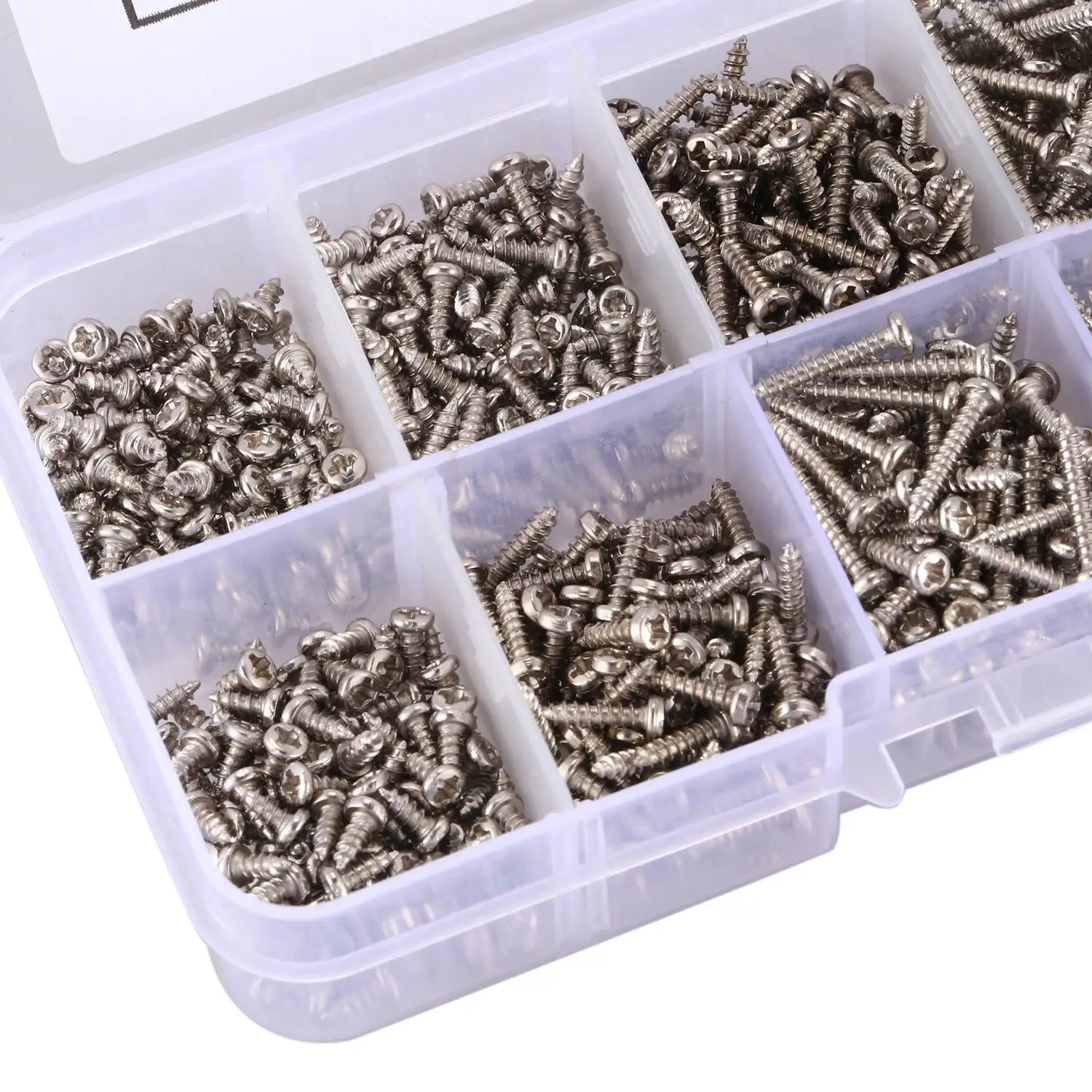 NEW HOT In Stock-800Pcs/Set M2 Screw Carbon Steel Cross Drive Pan Head Self Tapping Screws Assorted Fastener M2X4/5/6/8/10/12/16