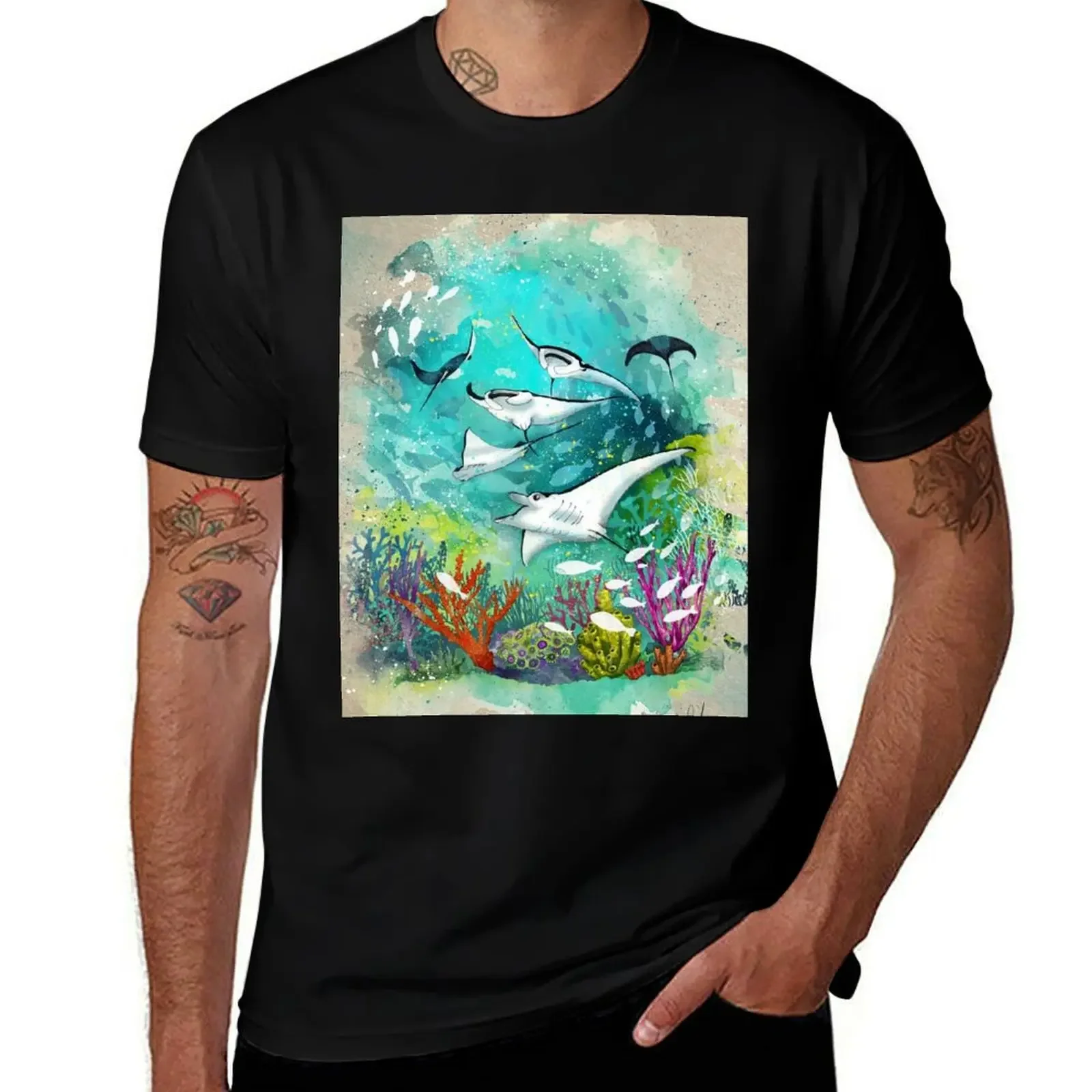 Under The Sea T-Shirt boys animal print topping customs tops plain white t shirts men