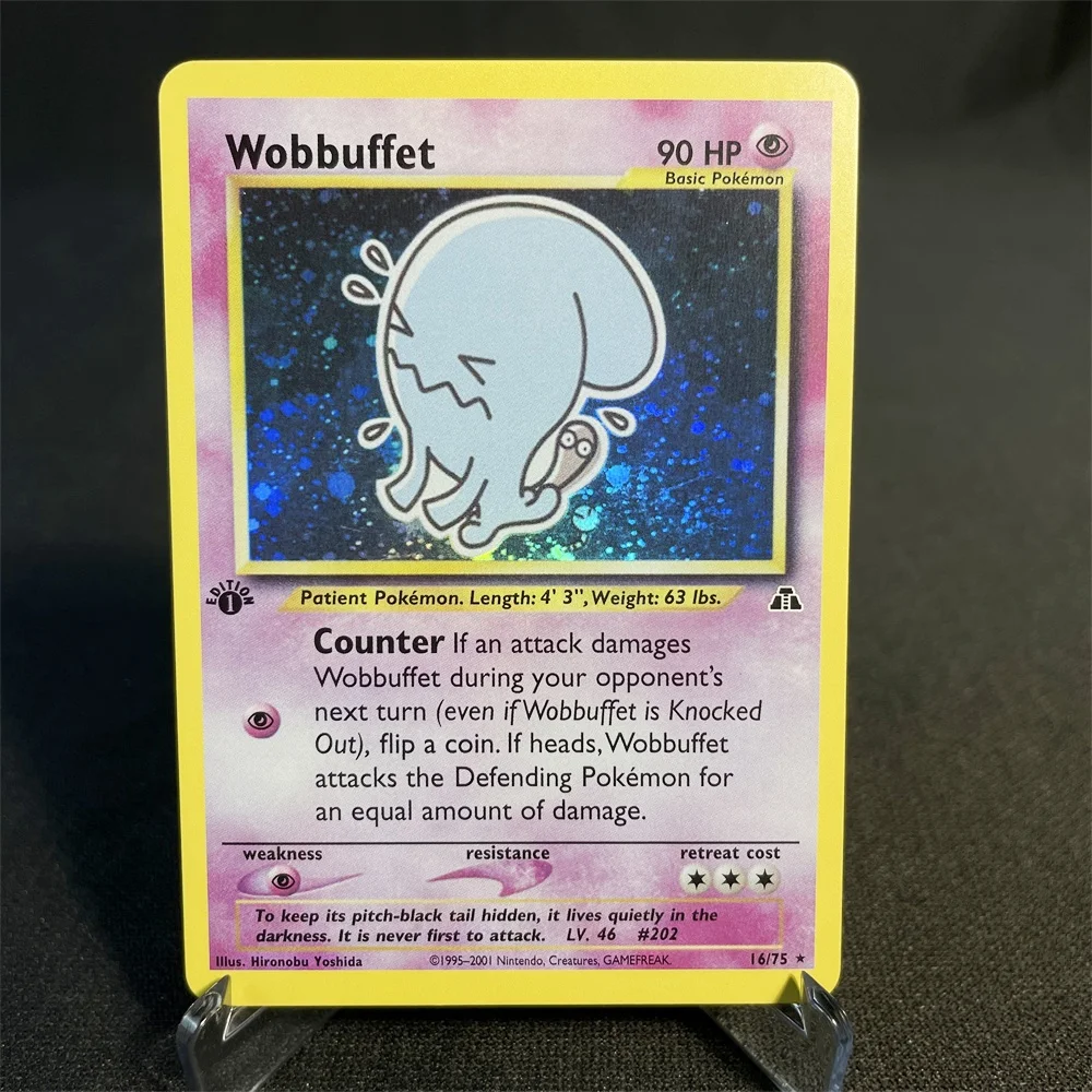Pokémon Game Flash Shining Cards Neo Series Ampharos Misdreavus Jumpluff Blissey Collectible Card PTCG Card Proxy Card