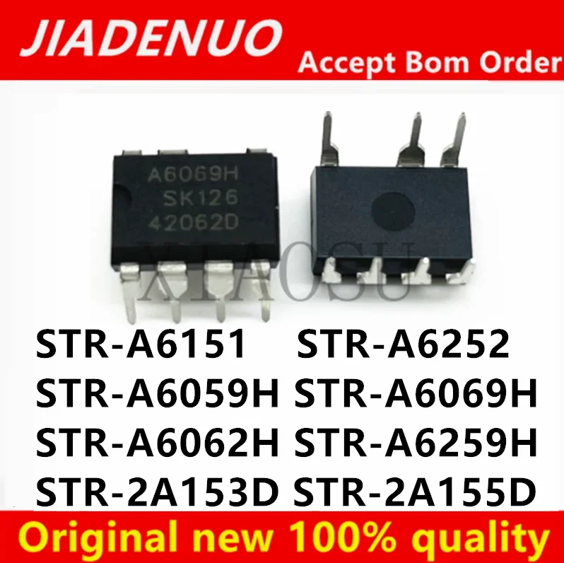 (5piece)100% New STR-A6069H STR-A6059H  STR-A6062H STR-A6259H STR-2A153D STR-2A155D STR-A6151 STR-A6252 DIP-8 Chipset