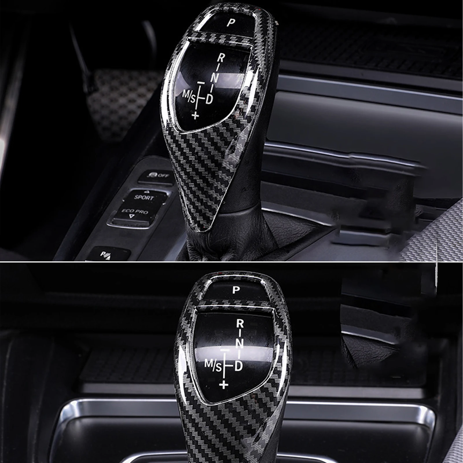 

Carbon Fiber Gear Shift Handle Sleeve Button Cover Stickers For BMW 1 2 3 5 Series X3 X4 X5 X6 F30 F10 F32 F25 F15 F16