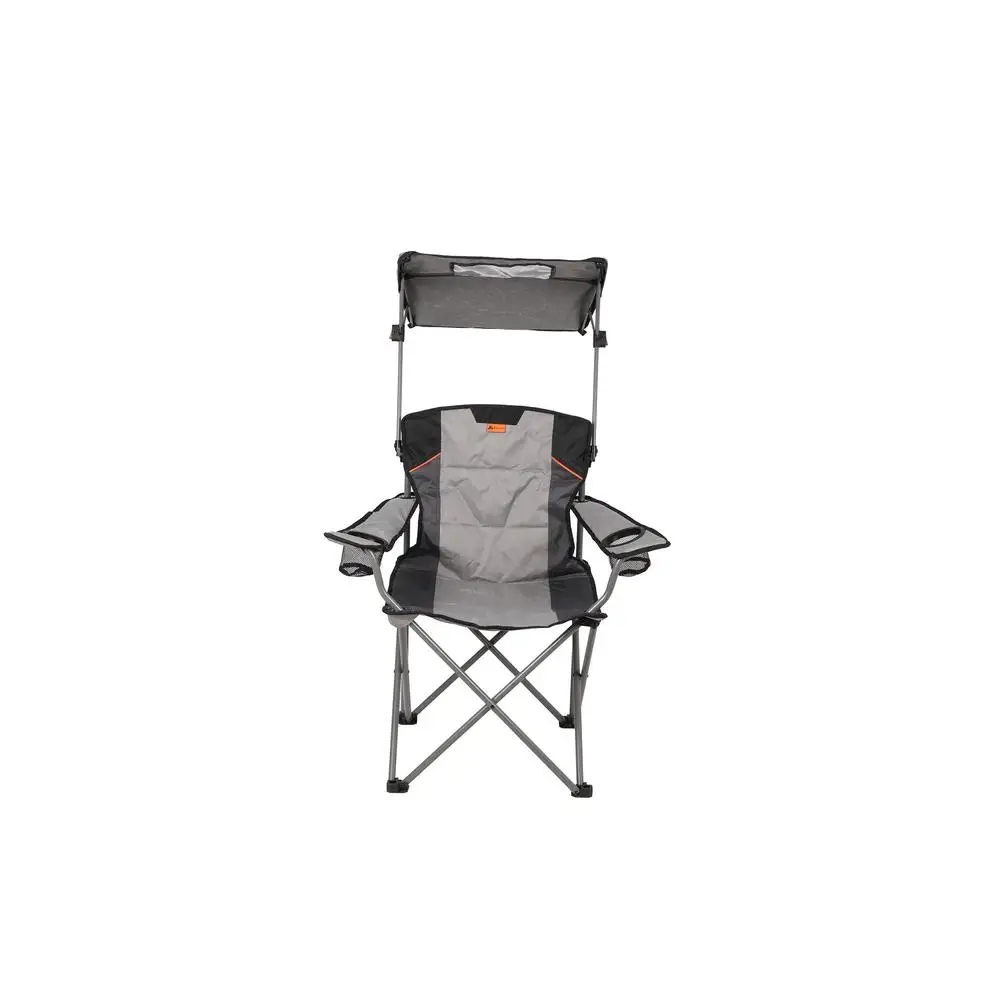 Folding Canopy Camping Chair with Shade and Cup Holder Portable Dog Bed 300lb Capacity Easy Assembly Mesh Ventilation Compact