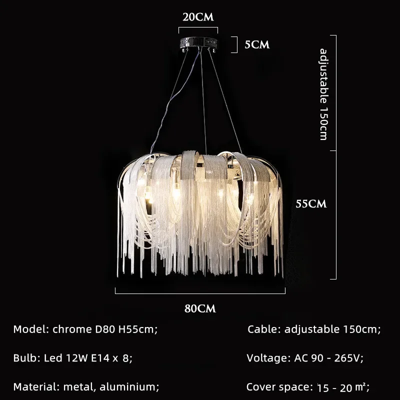 Post Moderne Led E14 Hanglampen Aluminium Kwast Ophanglamp Woonkamer Chroom Goud Glans Hanglamp Led Binnenverlichting