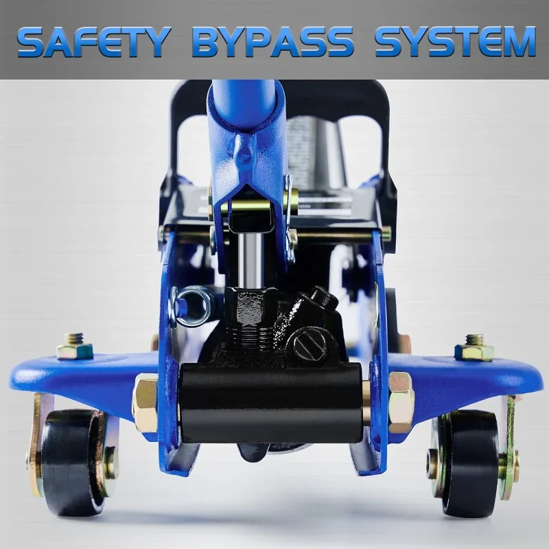 Bodenheber, hydraulischer tragbarer Wagenheber, 2 Tonnen (3.800 lb) Kapazität, blau