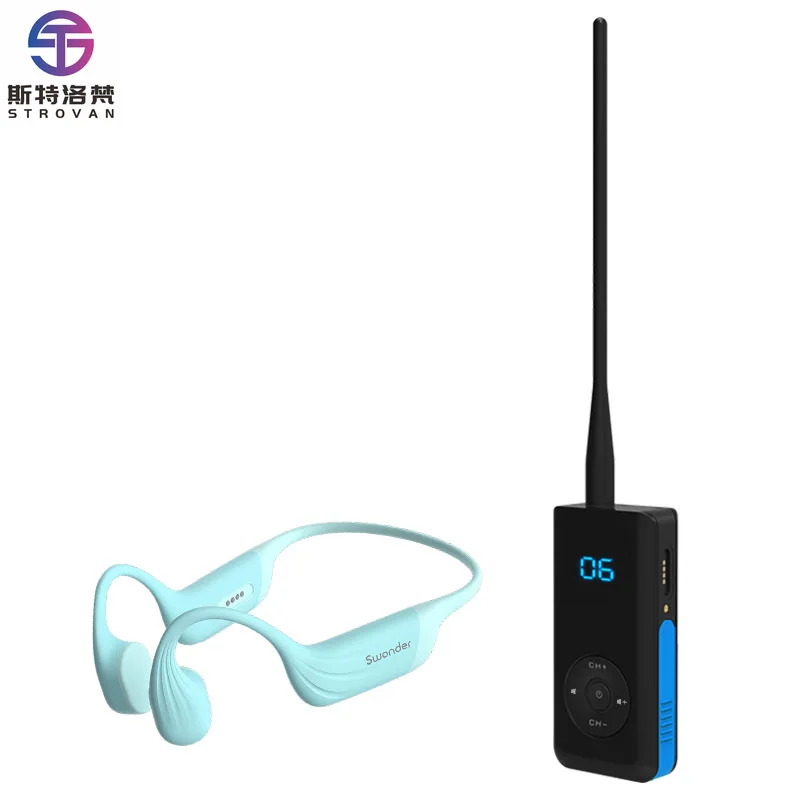 

Upgraded Training Headset Multi Function Swimming Coach Talk Waterproof Wireless Headset Bone Conduction Walkie Talkie