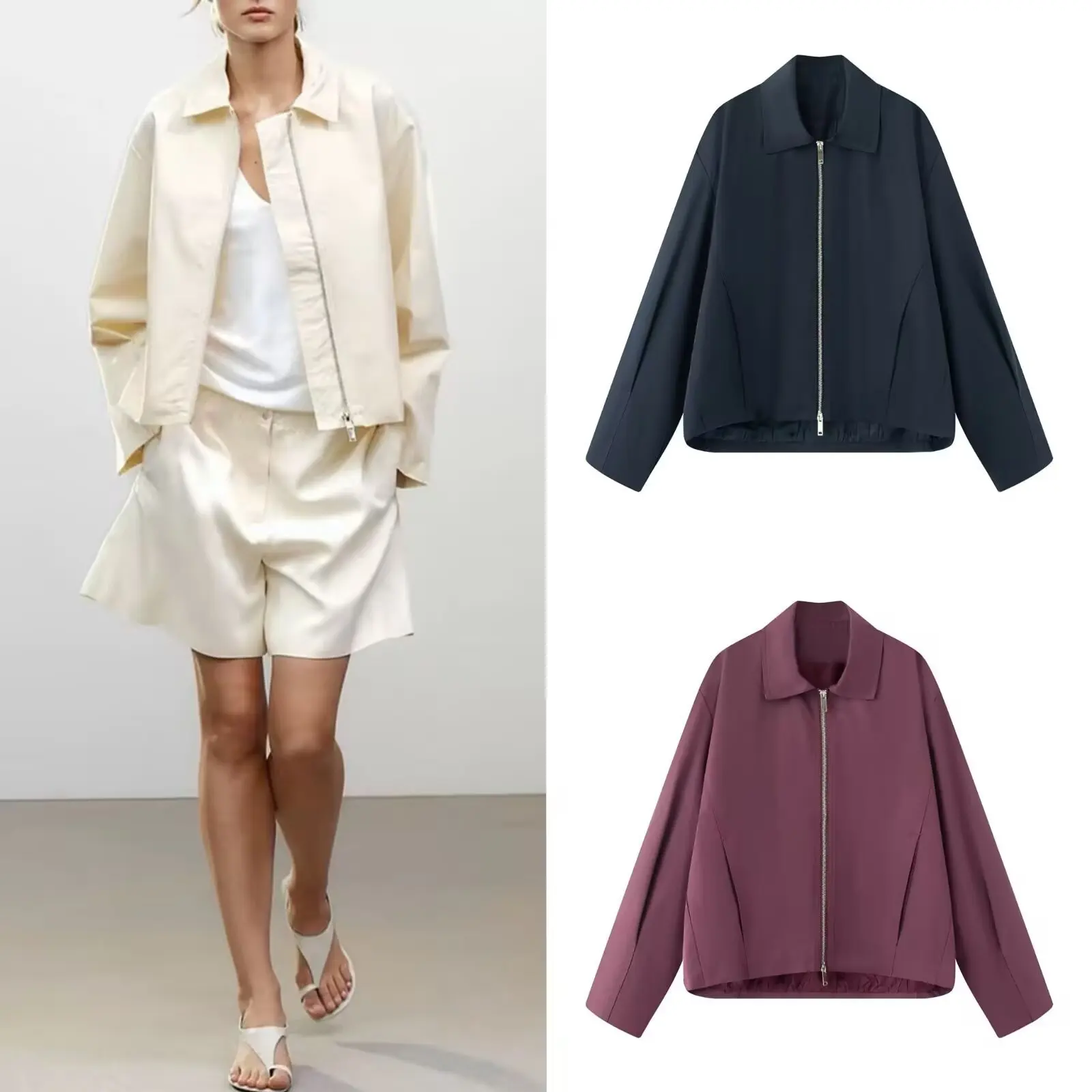 

Модная куртка с воротником Торговля Элегантный стиль Женская одежда Популярная на Taobao