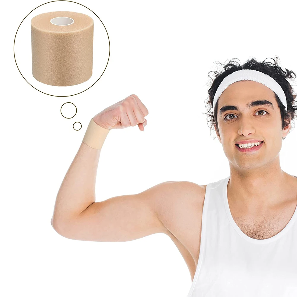 1 Rolle Athletic Sports Tape Pre Wrap Starkes, leicht zu reißen, kein klebriges Rückstände-Klebeband für Finger, Knöchel, Handgelenkverletzungen, Fußball – Detail 12