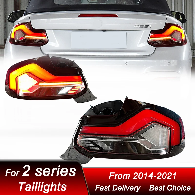 

Pop Car Led Tail Lights For BMW 2 Series F22 M2C 2014-2021 New Style FULL LED Tail Lamp Dynamic Turn Signal Light Tail Lamp Asse