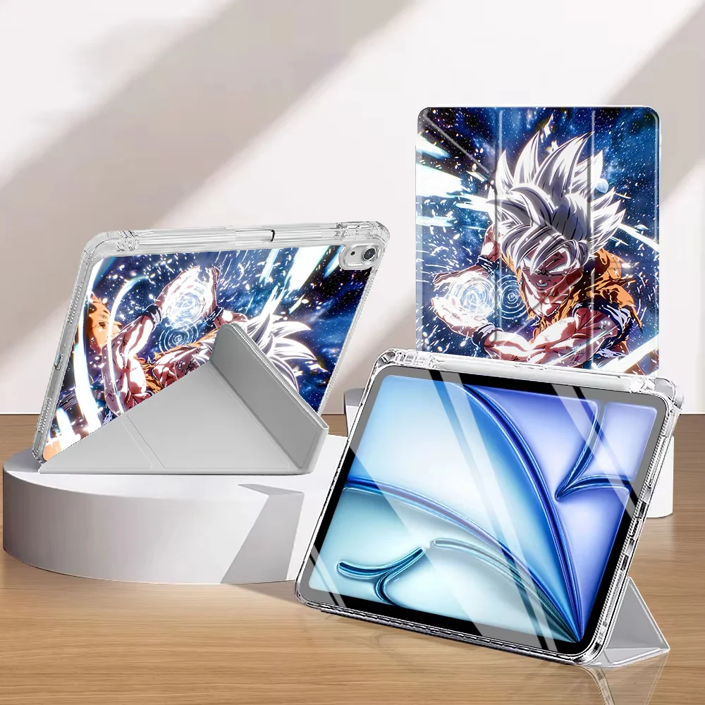 With Pen Slot Cover Tablet Case For iPad 10th Gen Mini 7 6 5 11th 12th Pro 13 2025 2026 9th Air 8 M2 M3 3 Dragon Ball Space Goku