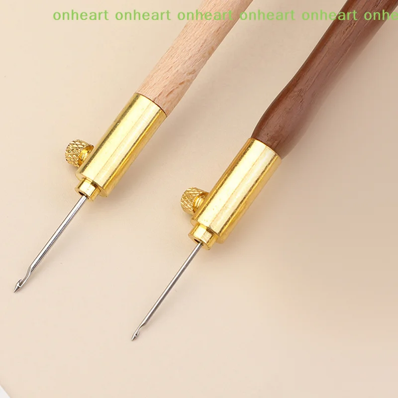 [C]1set Embroidery Tambour Hook With 3 Needles Metal Pen Embroidery Cross  Craft Kit French Crochet For Diy Sewing Knitting
