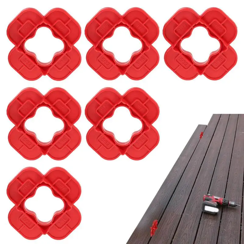 

Deck Board Spacers 6-Pieces Multi-Size Decking Board Spacing Tools Precision Control Board Alignment Gear For Basement Park