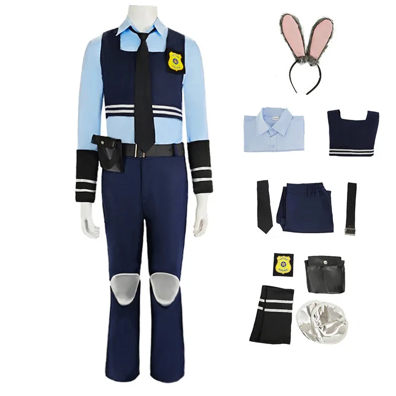 جديد Zootopia جودي الأرنب زي تأثيري كرنفال حفلة عيد ميلاد الملابس مجموعات كاملة للأطفال المرأة